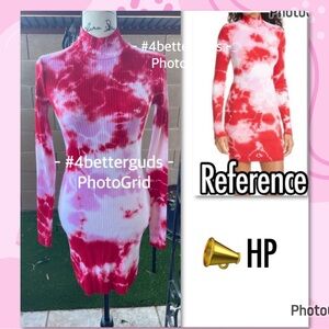 Cotton Citizen Ibiza Tie Dye Long Sleeve Ribbed Mock Neck Rear Zip Mini Dress MD